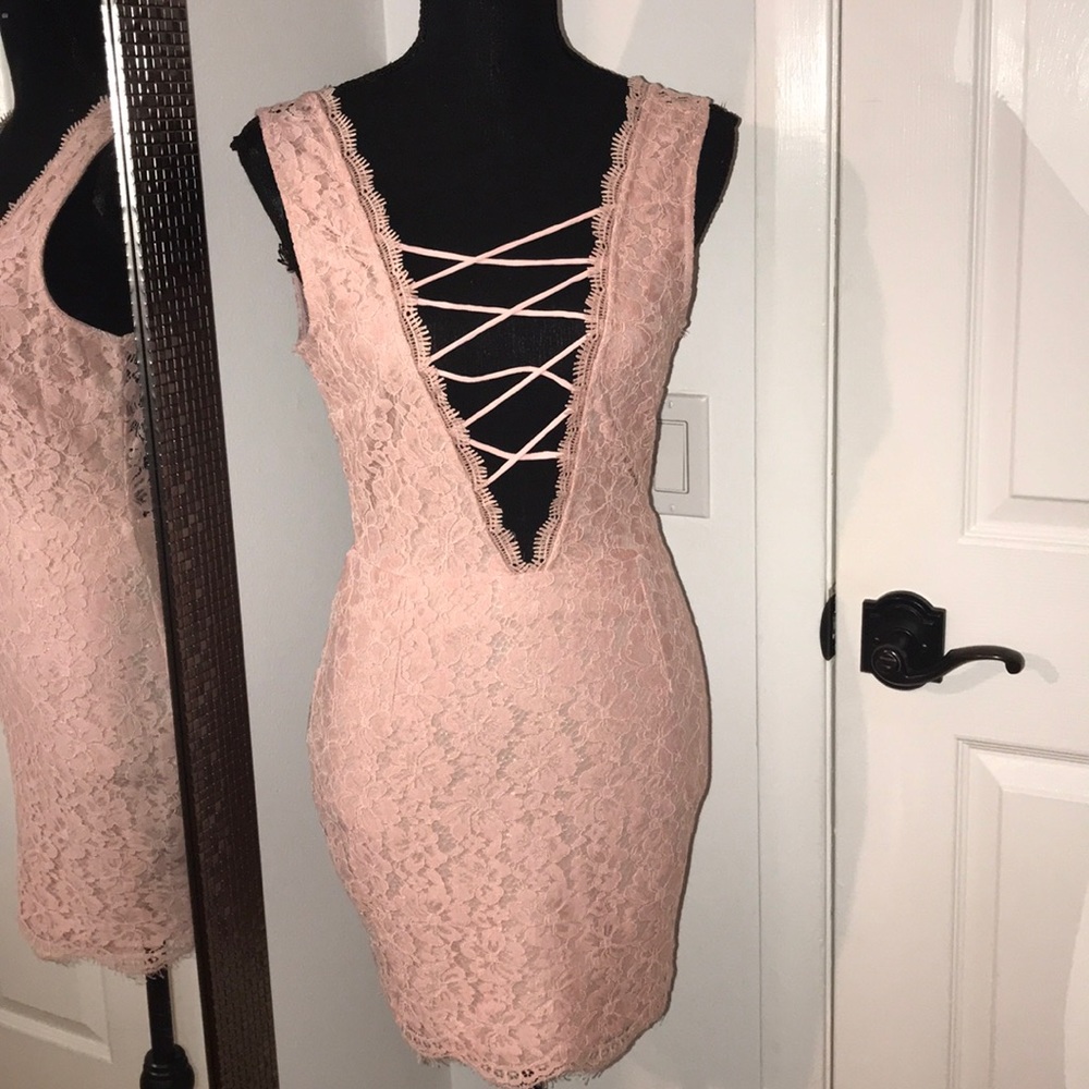 Pink Lace Dress